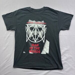 Justin Timberlake Man of the Woods Tour T-Shirt Black Graphic Concert Tee Large